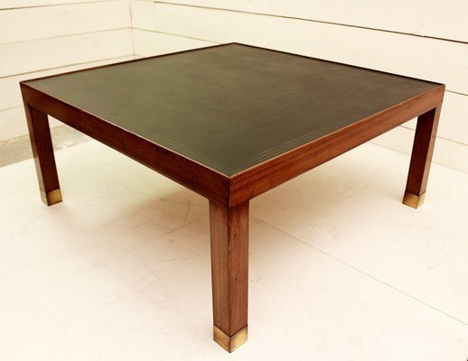 Vintage Wood And Leather Coffee Table Vintage Wood And Leather Coffee Table