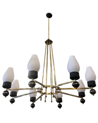 black mid century chandelier