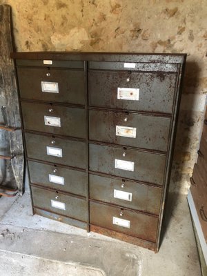 Small Industrial Filing Cabinet From Roneo 1970s For Sale At Pamono