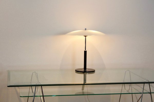 Steel And Milky Glass Table Light From, Metal And Glass Desk Ikea