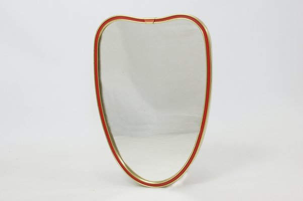 Mid Century Gold And Red Heart Shaped Mirror 1960s For At Pamono Mid Century Gold And Red Heart Shaped