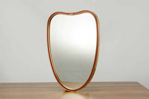Mid Century Gold And Red Heart Shaped Mirror 1960s For At Pamono Mid Century Gold And Red Heart Shaped