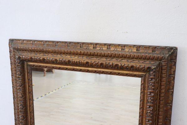 Large Antique Carved Wood Wall Mirror 1880s Large Antique Carved Wood Wall Mirror 1880s