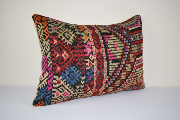 Hand Made Wool Kilim Lumbar Pillow Cover From Vintage Pillow Store Contemporary For Sale At Pamono