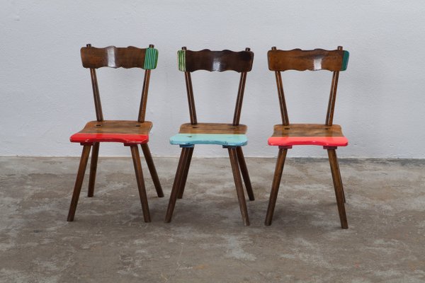 Steel chair set of 3 best sale