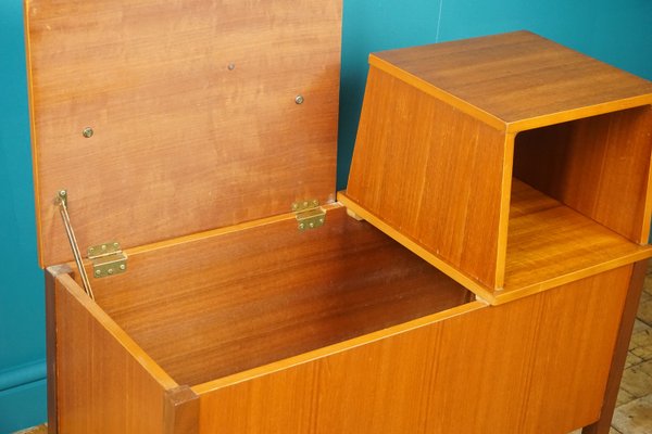 Mid Century Telephone Bench Table With Storage Compartment 1960s
