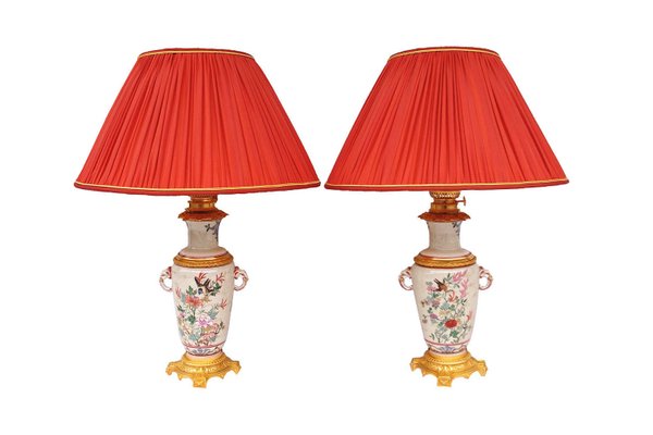 Antique Ed Porcelain Gilt Bronze, French Style Table Lamps Uk