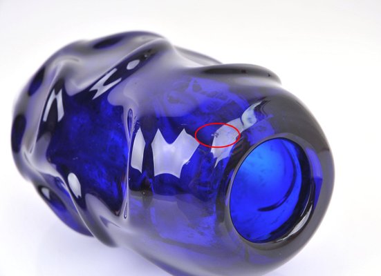 Blue Glass Vase By Jan Beranek For Skrdlovice 1960s For Sale At