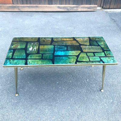 Mid Century Painted Metal Gl Coffee Table 1950s Mid Century Painted Metal Gl Coffee Table 1950s