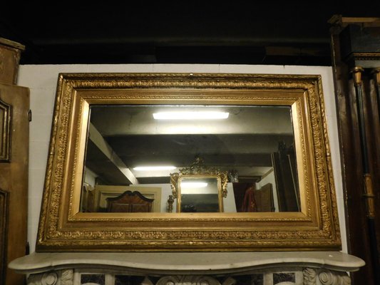 Antique Gilded Carved Floral Mirror For Sale At Pamono