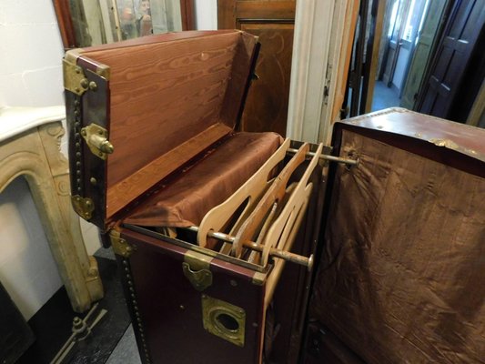 19th Century Wardrobe Steamer Trunk For Sale At Pamono