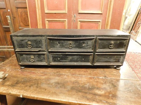 Black Lacquered Wood Coin Cabinet 1770s For Sale At Pamono