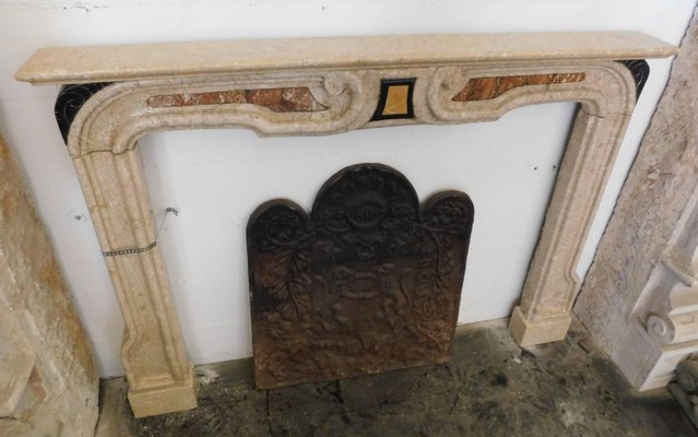17th Century Marble Inlaid Fireplace Mantel For Sale At Pamono