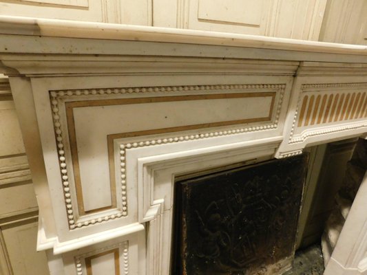 18th Century Carrara Giallo Siena Marble Fireplace 1760s For
