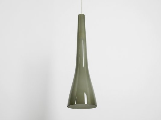 Large Mid Century Italian Gray Murano Gl Pendant Lamp From Vistosi 1960s