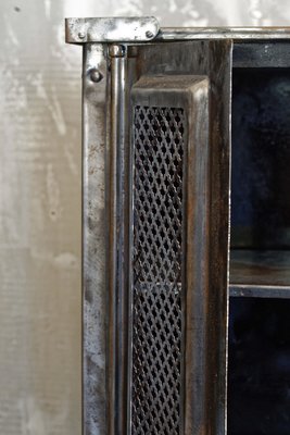 Antique Cross Perforated Metal Cabinet 1930s For Sale At Pamono