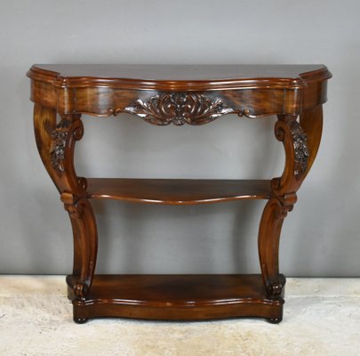Antique Louis Xv Style French Mahogany Console Table For Sale At