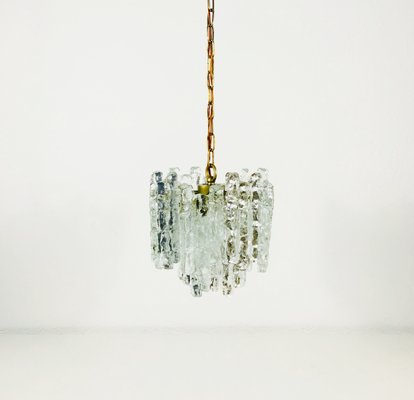 Vintage Ice Glass Chandelier by J.T. Kalmar for Kalmar, 1960s Vintage Ice Glass Chandelier by J.T. Kalmar for Kalmar, 1960s