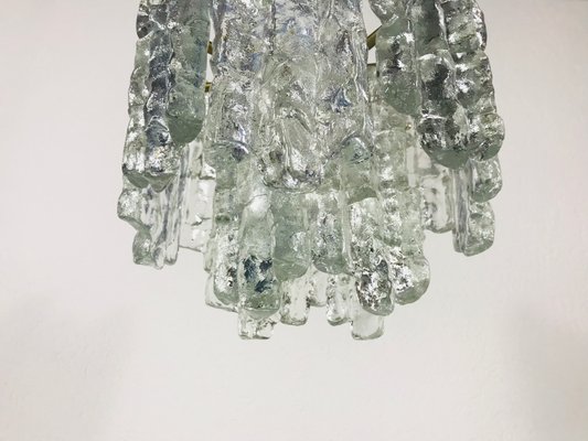 1/2 Lamp Kalmar Lampe Chandelier  Glass flush mount ice glass 60er 60s 70er 