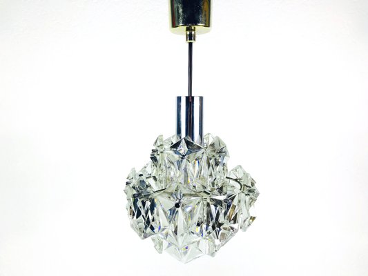 German Chrome Plated Crystal Ceiling Lamp From Kinkeldey 1960s For At Pamono - Crystal Ceiling Lamp Silver