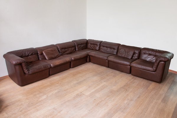 Modular Leather Sofa By Ernst Martin Dettinger For Wk Mobel 1970s Set Of 7 For Sale At Pamono