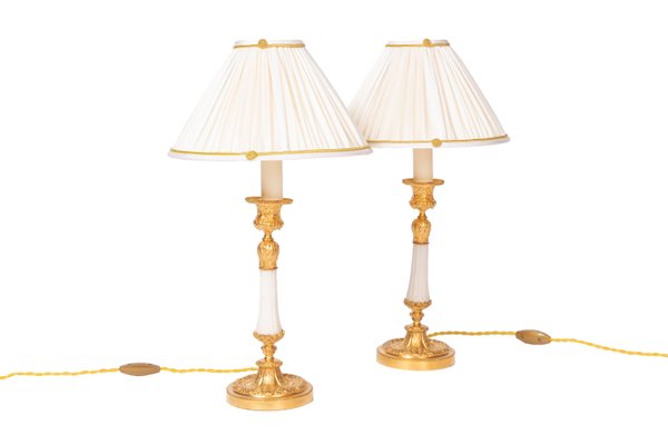 white marble table lamp