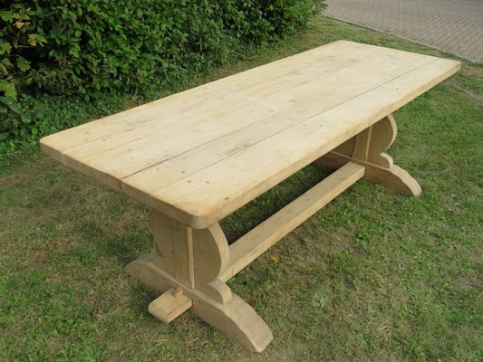 French Bleached Oak Refectory Dining Table 1920s For Sale At Pamono