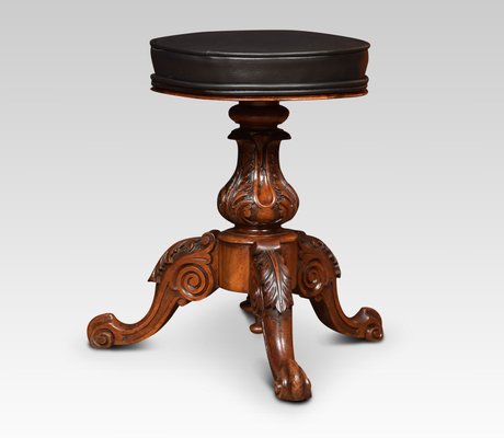 Antique Adjustable Walnut Piano Stool For Sale At Pamono