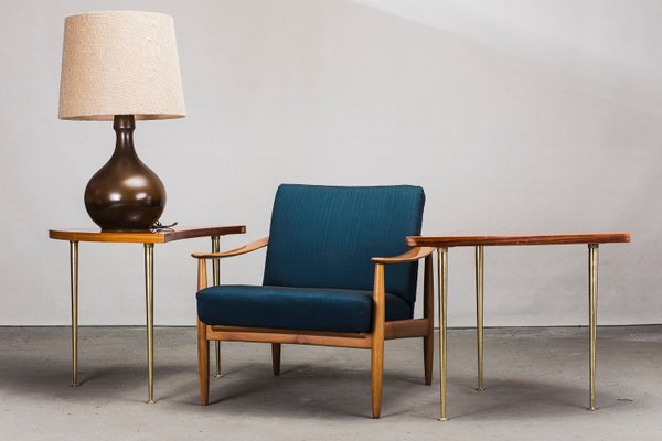 Round Pinwheel Teak Coffee Table Set 1960s For Sale At Pamono