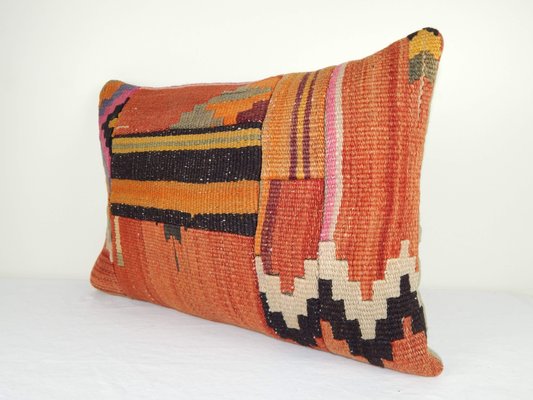 Large Handmade Kilim Rug Throw Pillow Cover From Vintage Pillow