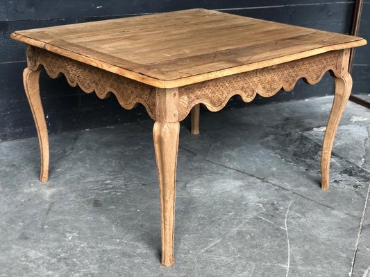 Antique French Bleached Oak Kitchen Dining Table For Sale At Pamono