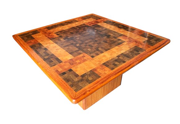 Danish Wood End Grain Mosaic Coffee Table By G L Christensen R Danish Wood End Grain Mosaic Coffee