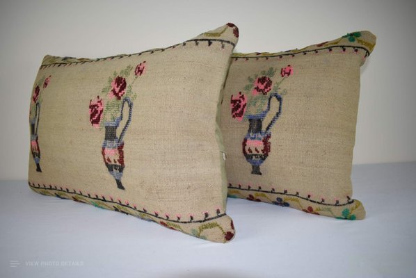 Needlepoint Kilim Lumbar Pillow Covers From Vintage Pillow Store