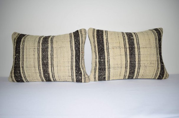 Striped Turkish Lumbar Pillow Covers From Vintage Pillow Store