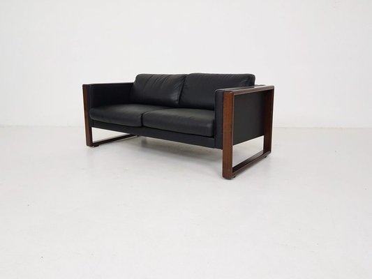 Black Leather Two Seater Sofa By Walter Knoll For Two Seater Sofa By Walter Knoll