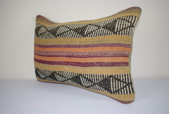 Cottage Decor Kilim Lumbar Outdoor Pillow Cover From Vintage