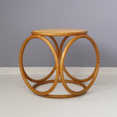 Mid Century Bentwood And Rattan Circular Stool 1960s For At Mid Century Bentwood And Rattan