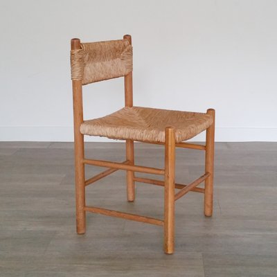 Vintage Dining Chair With Rush Seat 1950s For Sale At Pamono
