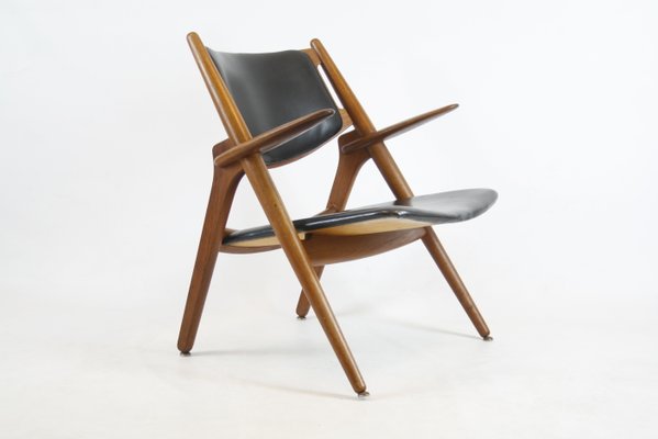 Vintage Ch28 Sawbuck Chair By Hans J Wegner For Carl Hansen Son 1950s