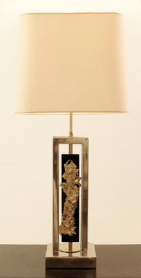 brass and chrome table lamps