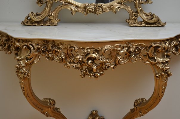 Antique Console Table Mirror For, Entry Table With Mirror