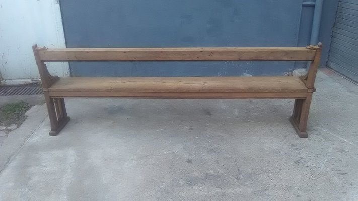 Large Antique Oak Pew For Sale At Pamono