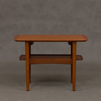 Danish Teak Side Table With Pull Out Tray 1960s For Sale At Pamono