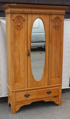 Walnut Mirrored Wardrobe 1920s For Sale At Pamono