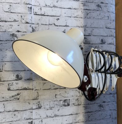 Industrial White Scissor Lamp from VEB, 1960s Industrial White Scissor Lamp from VEB, 1960s