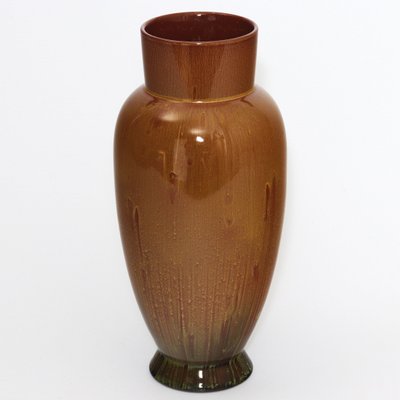 Glasierte Vase Von Christopher Dresser Fur Linthorpe Pottery