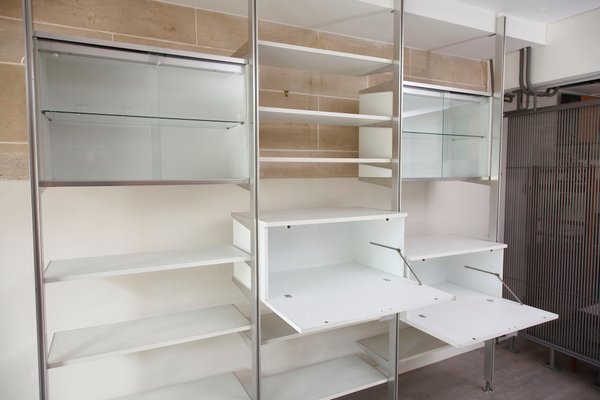 Steel And Wood Modular Wall Unit By George Nelson For Mobilier