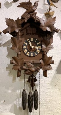 Antique German Wooden Clock By Hubert Herr For At Pamono Antique German Wooden Clock By Hubert