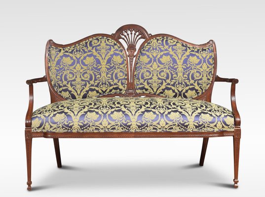 Antique Fabric And Mahogany 2 Seater Sofa For Sale At Pamono