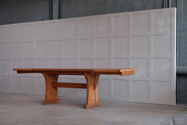 Large Scandinavian Modern Pine Sports Table by Axel Einar Hjorth